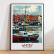 Whitby Modern Travel Poster