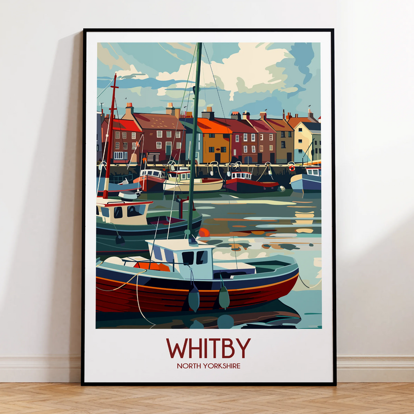Whitby Modern Travel Poster