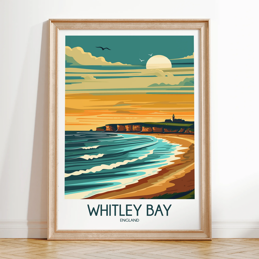 Whitley Bay Modern Travel Poster