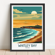 Whitley Bay Retro Travel Illustration