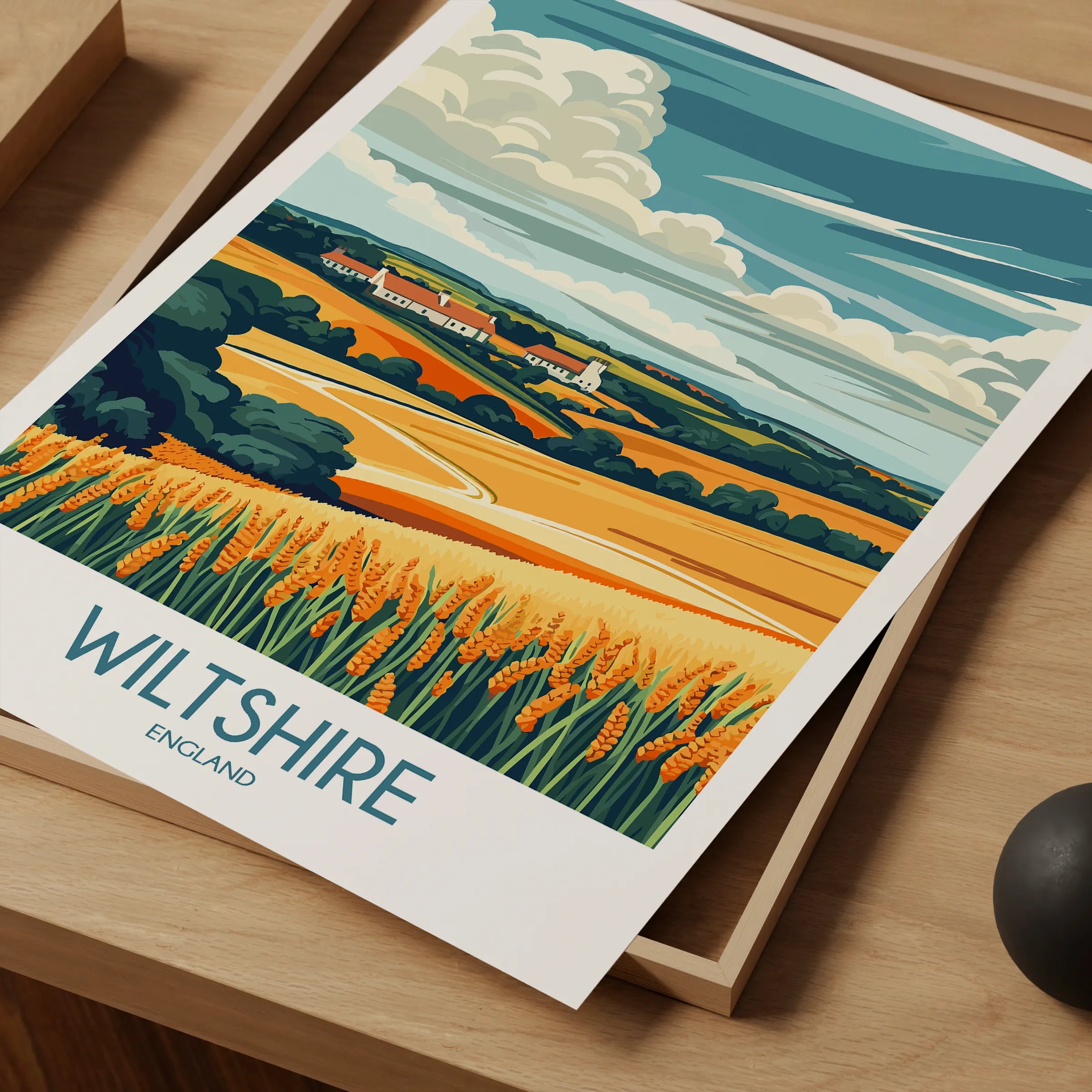 Wiltshire Modern Travel Poster