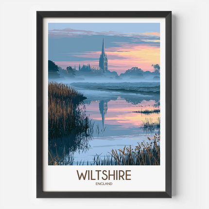 Wiltshire Modern Travel Poster