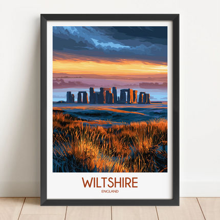 Wiltshire Souvenir Poster Print