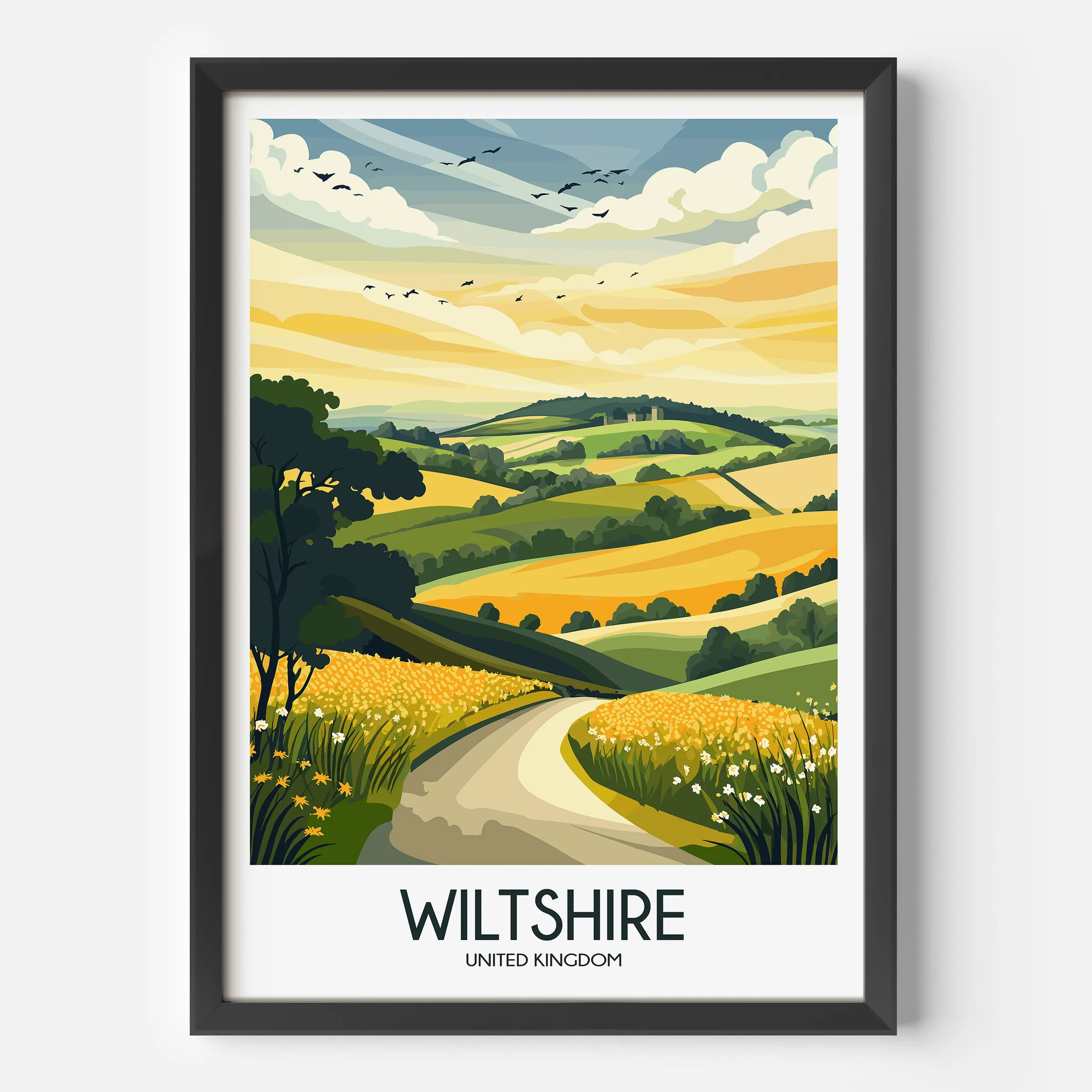 Wiltshire Souvenir Poster Print