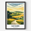 Wiltshire Souvenir Poster Print