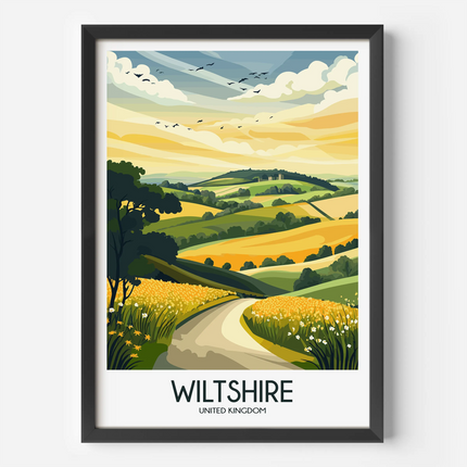 Wiltshire Souvenir Poster Print