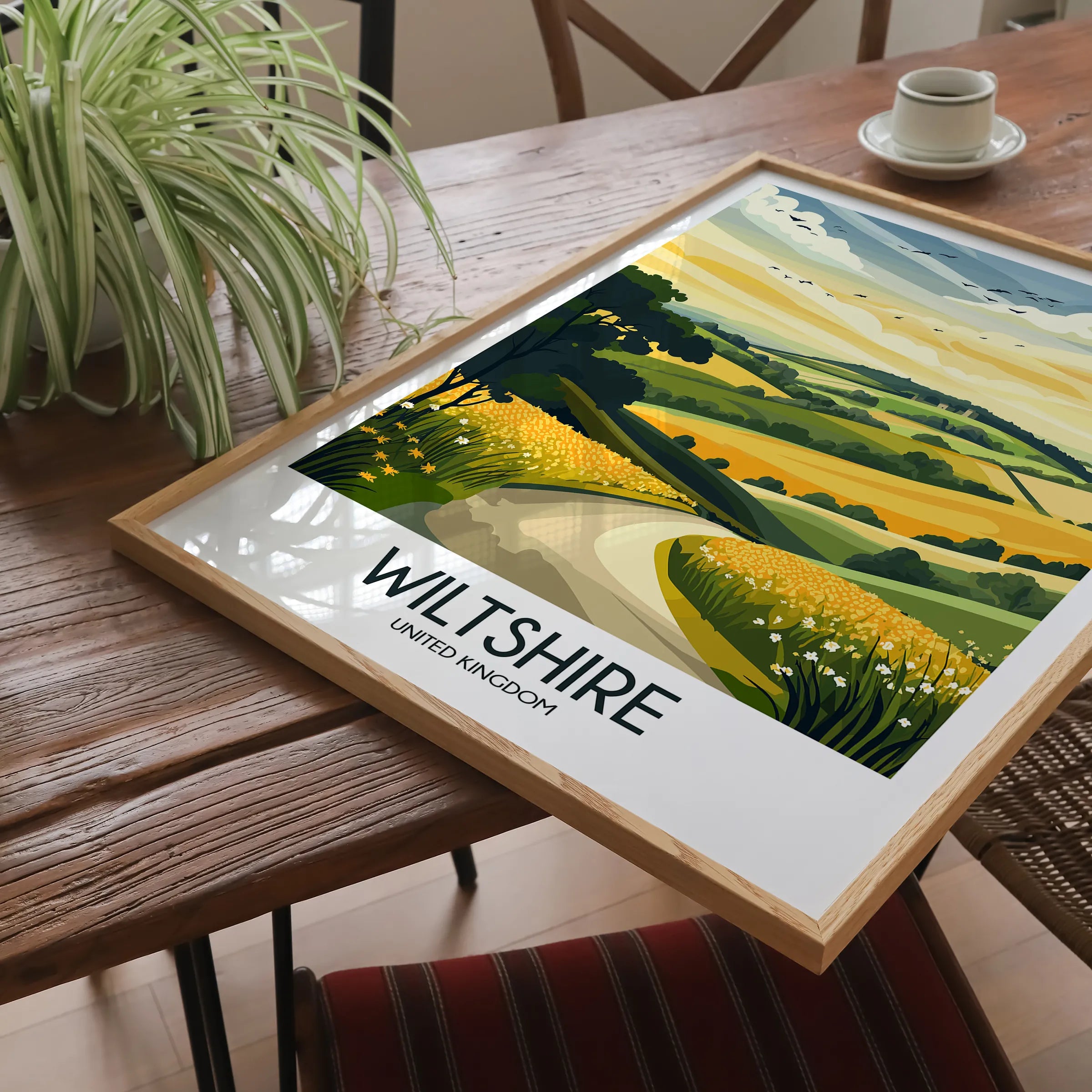 Wiltshire Vintage Style Print