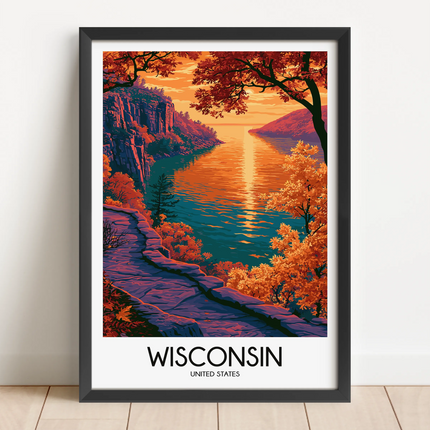 Wisconsin Souvenir Poster Print
