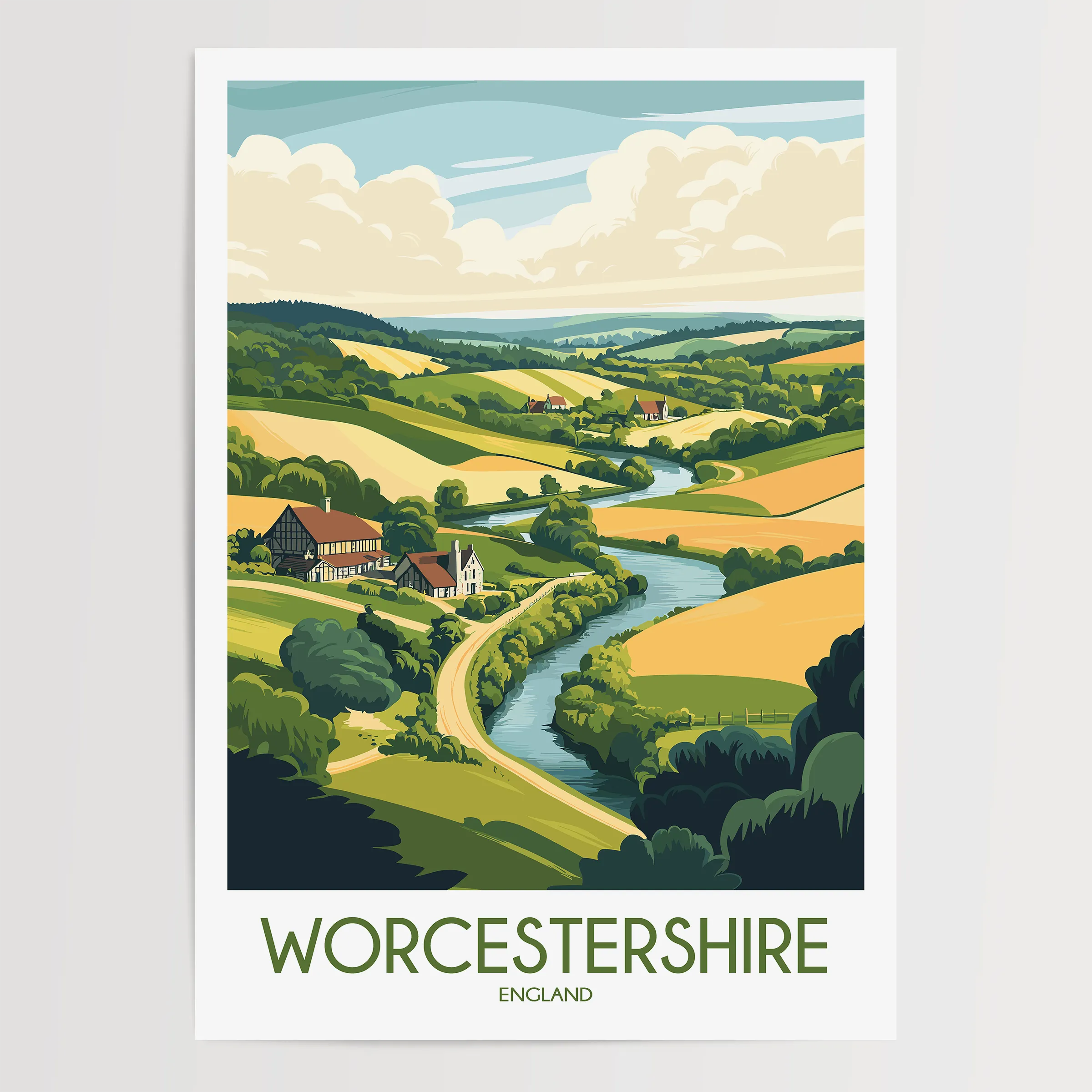 Worcestershire Destination Art Gift