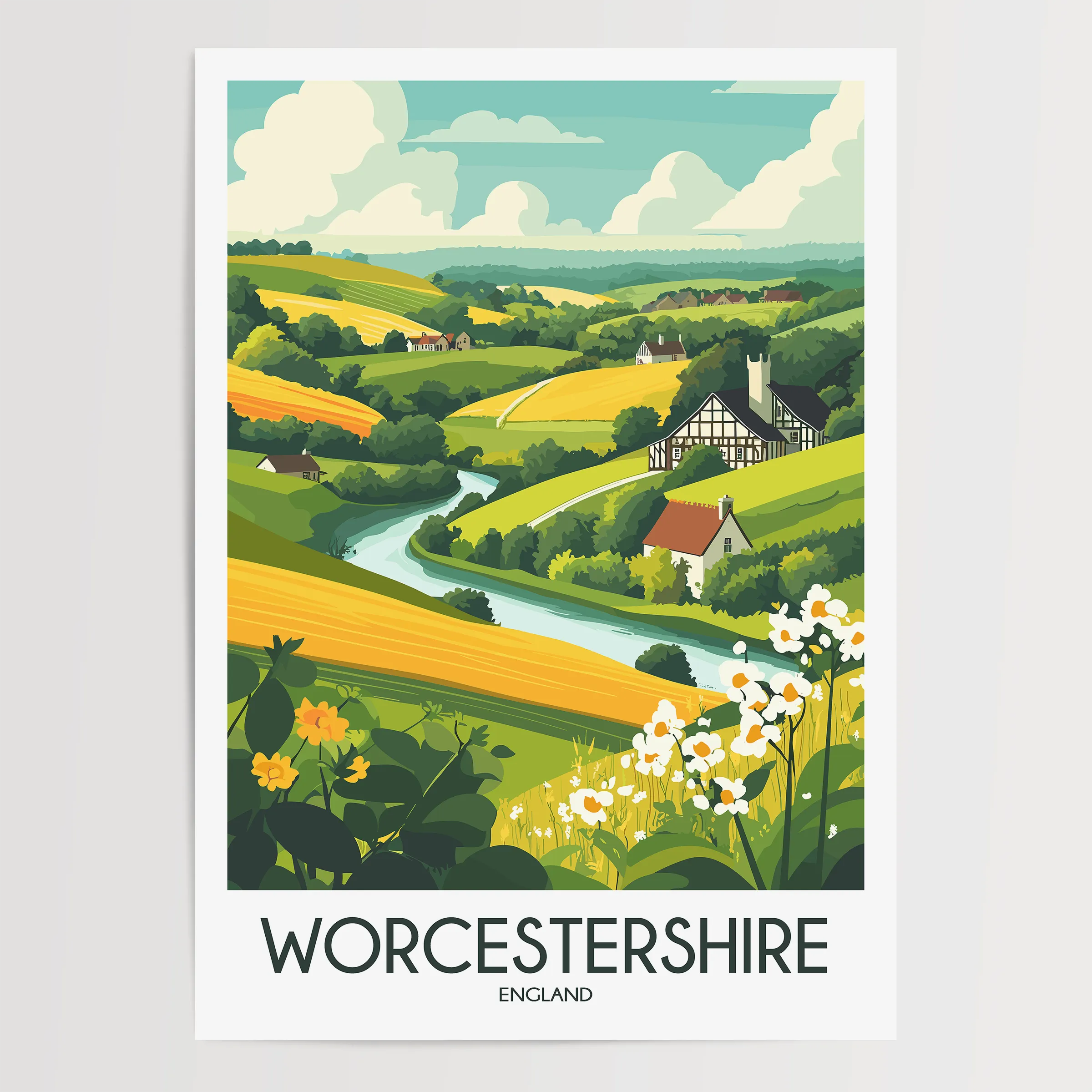 Worcestershire Destination Art Gift