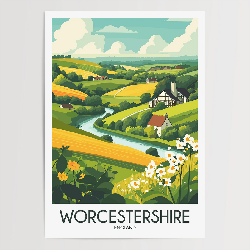 Worcestershire Destination Art Gift