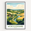 Worcestershire Minimalist Wall Art