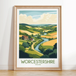 Worcestershire Modern Travel Poster