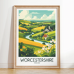 Worcestershire Retro Travel Illustration