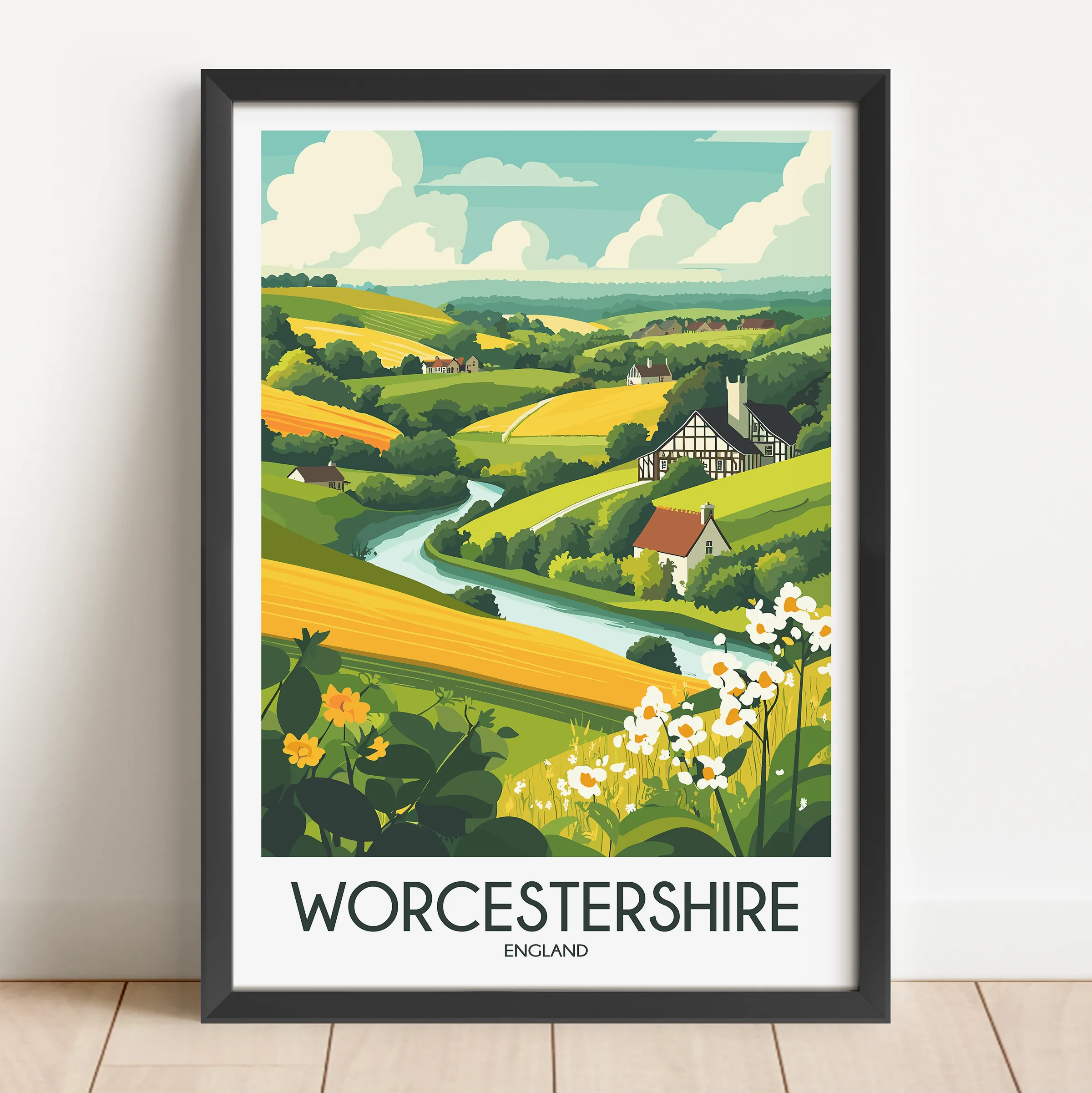 Worcestershire Souvenir Poster Print