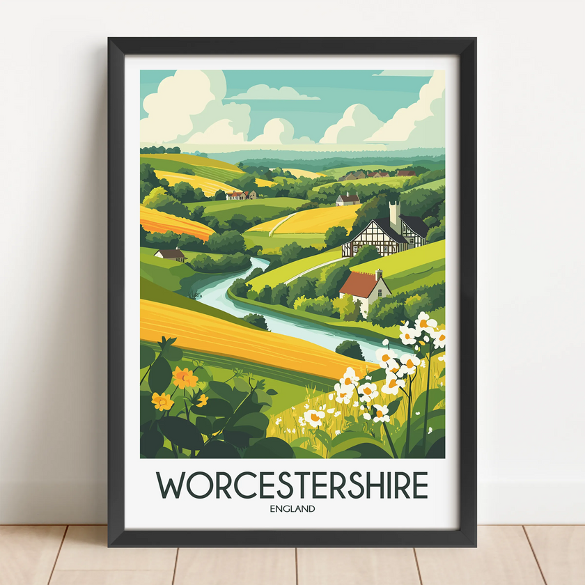 Worcestershire Souvenir Poster Print
