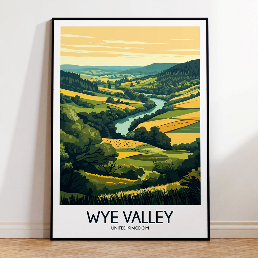 Wye Valley Modern Travel Poster