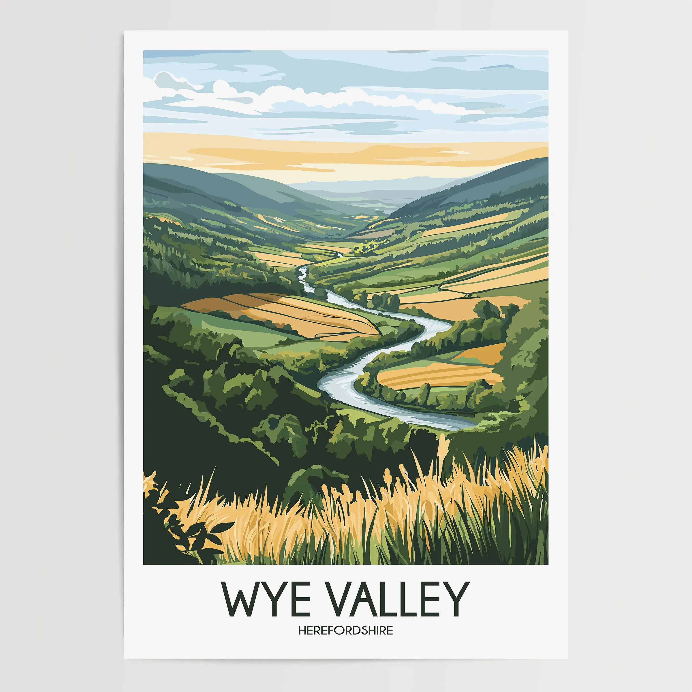 Wye Valley Souvenir Poster Print