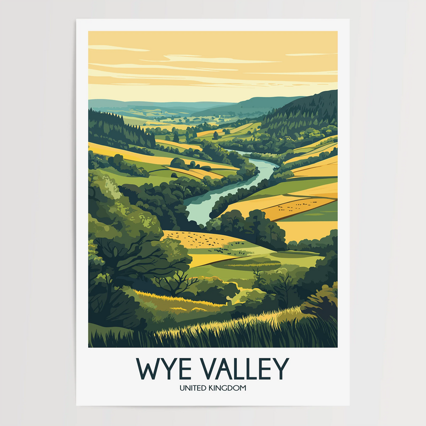 Wye Valley Vintage Style Print