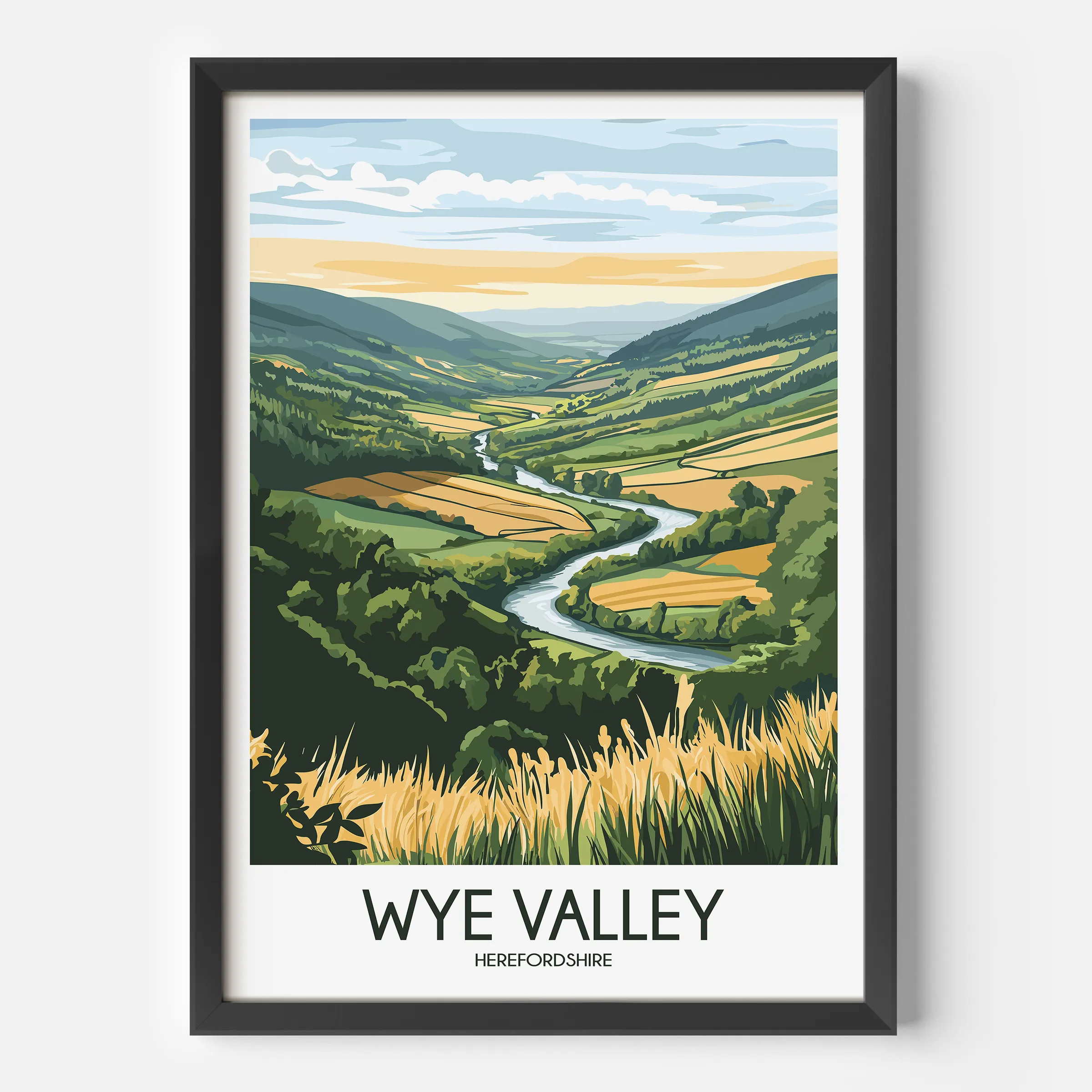 Wye Valley Vintage Style Print