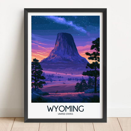 Wyoming Minimalist Wall Art