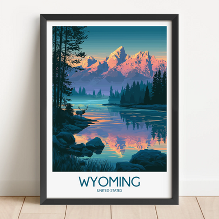 Wyoming Souvenir Poster Print