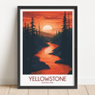 Yellowstone Destination Art Gift