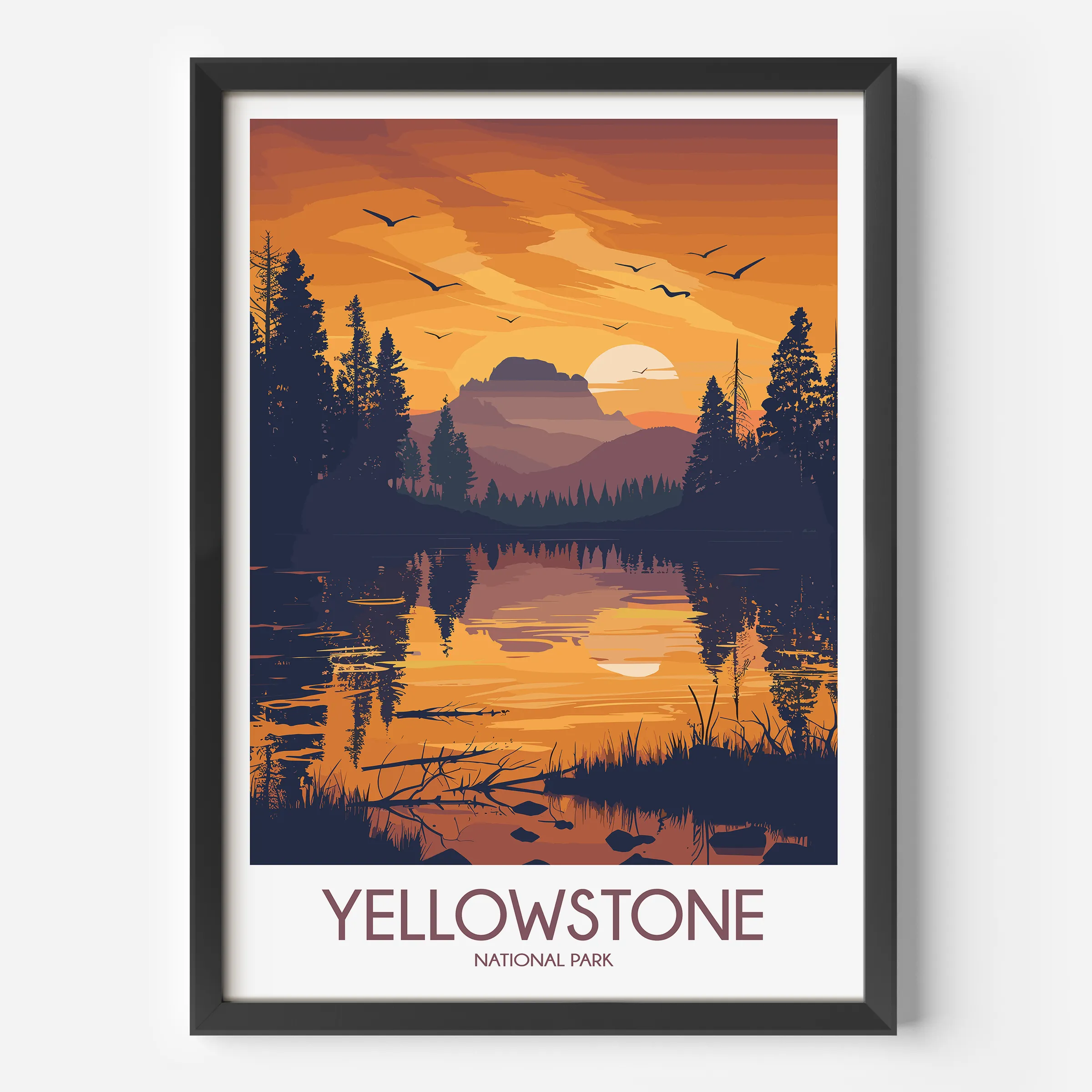 Yellowstone Minimalist Wall Art