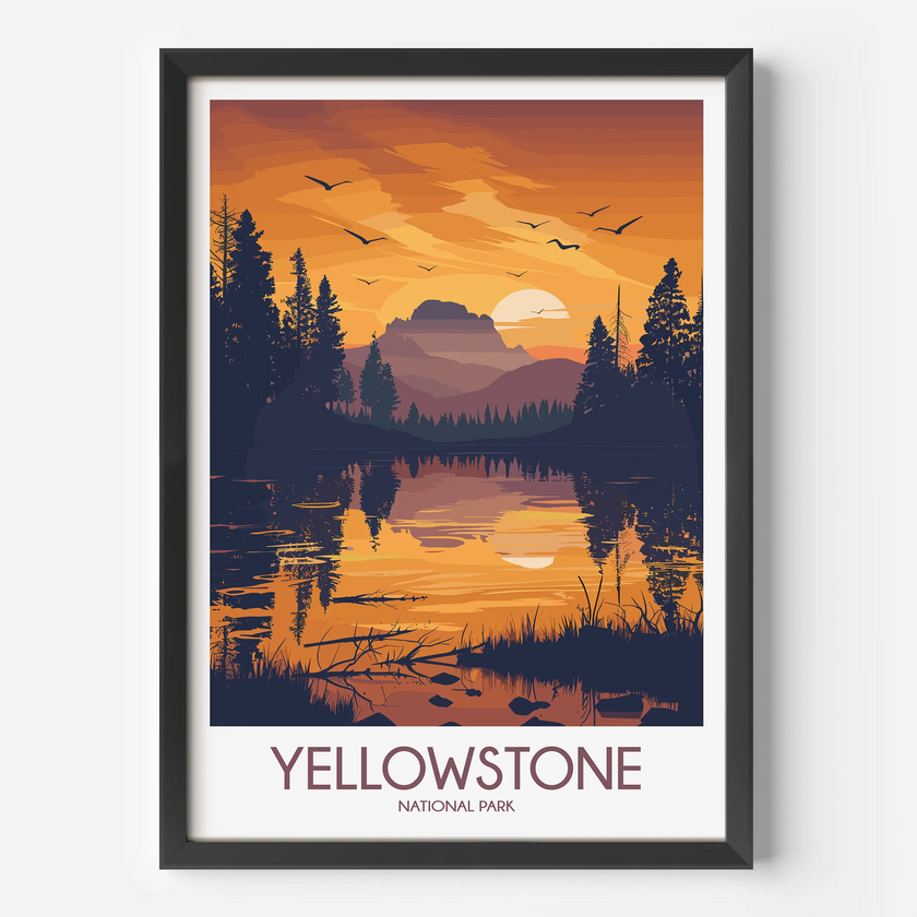 Yellowstone Minimalist Wall Art