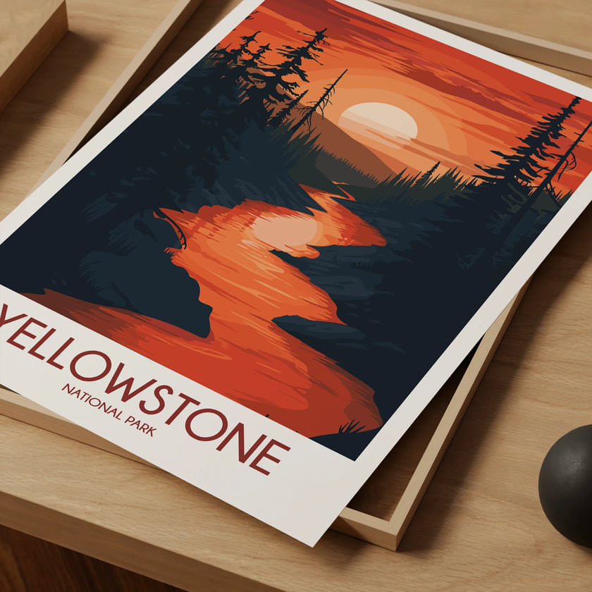 Yellowstone Modern Travel Poster
