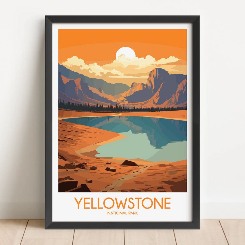 Yellowstone Modern Travel Poster