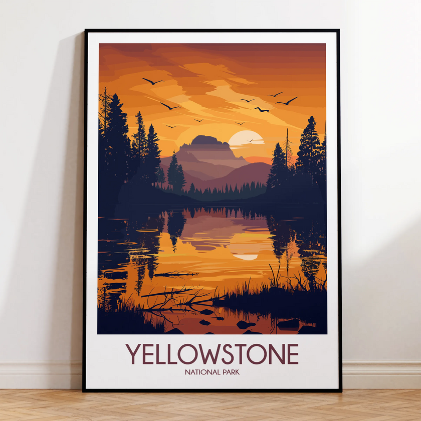 Yellowstone Modern Travel Poster