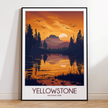 Yellowstone Retro Travel Illustration