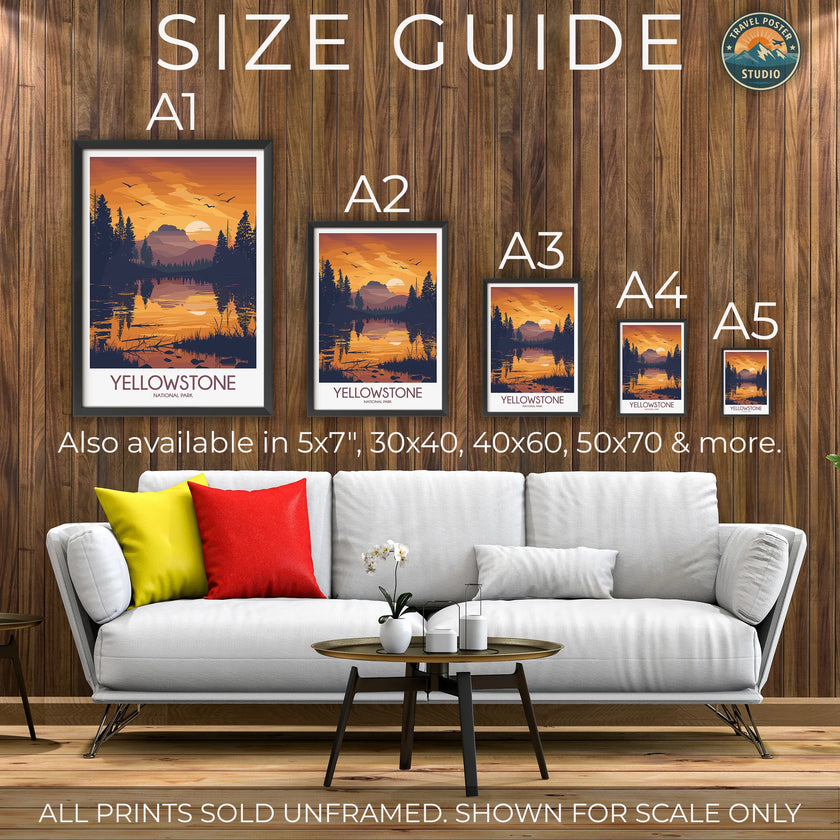 Yellowstone Scenic Landscape Art