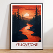 Yellowstone Scenic Landscape Art