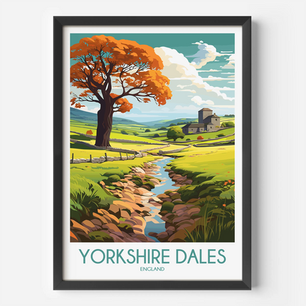 Yorkshire Dales Modern Travel Poster
