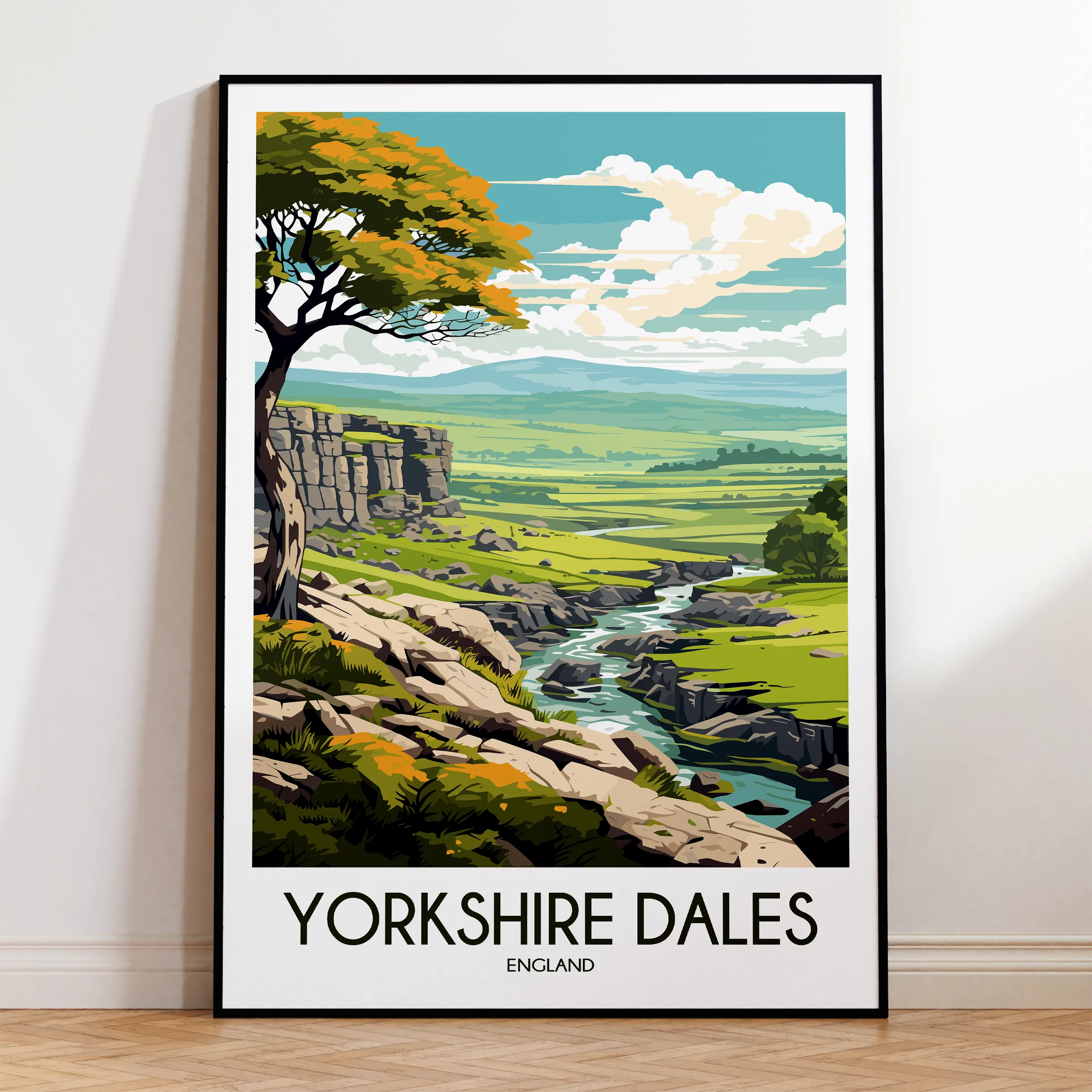 Yorkshire Dales Modern Travel Poster