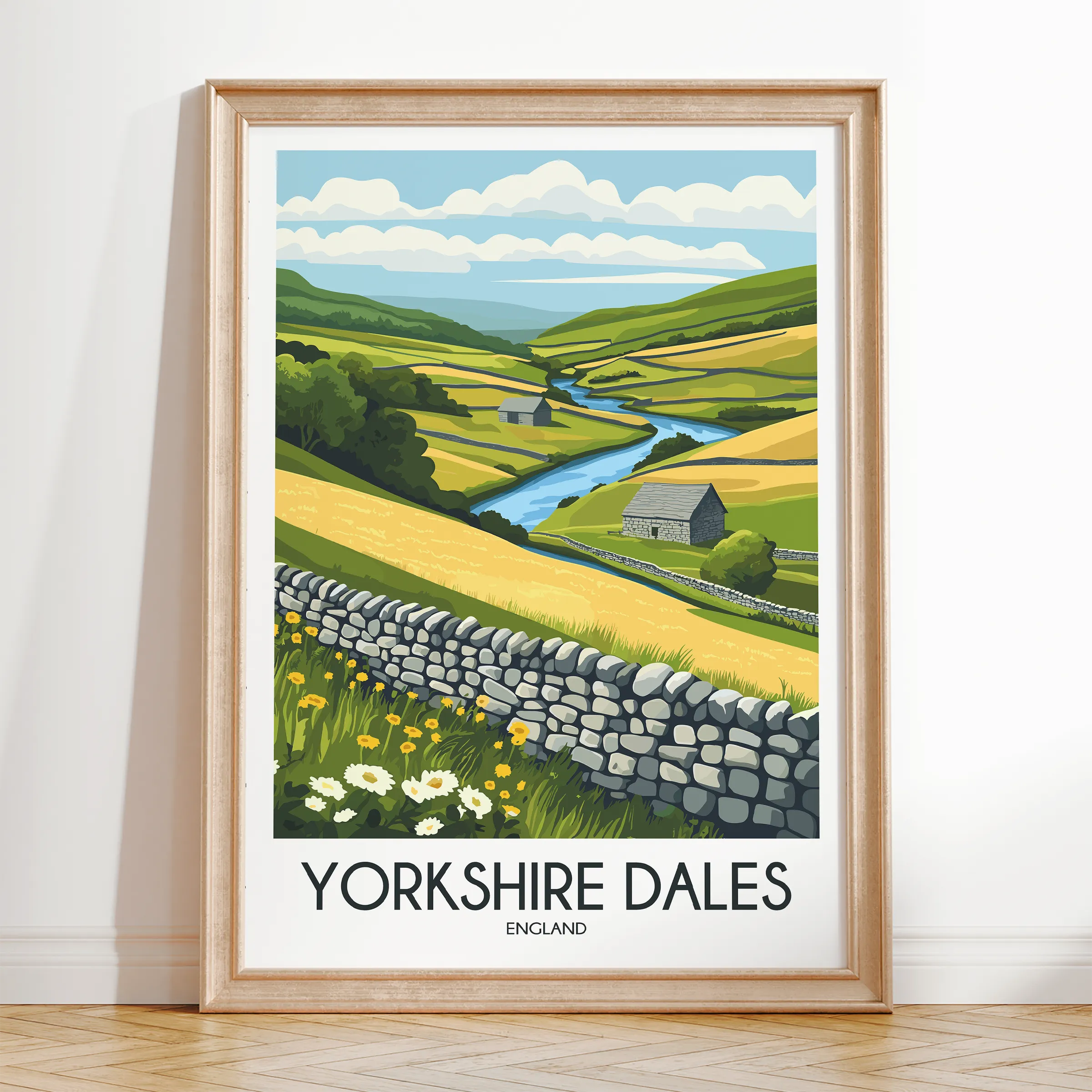 Yorkshire Dales Vintage Style Print