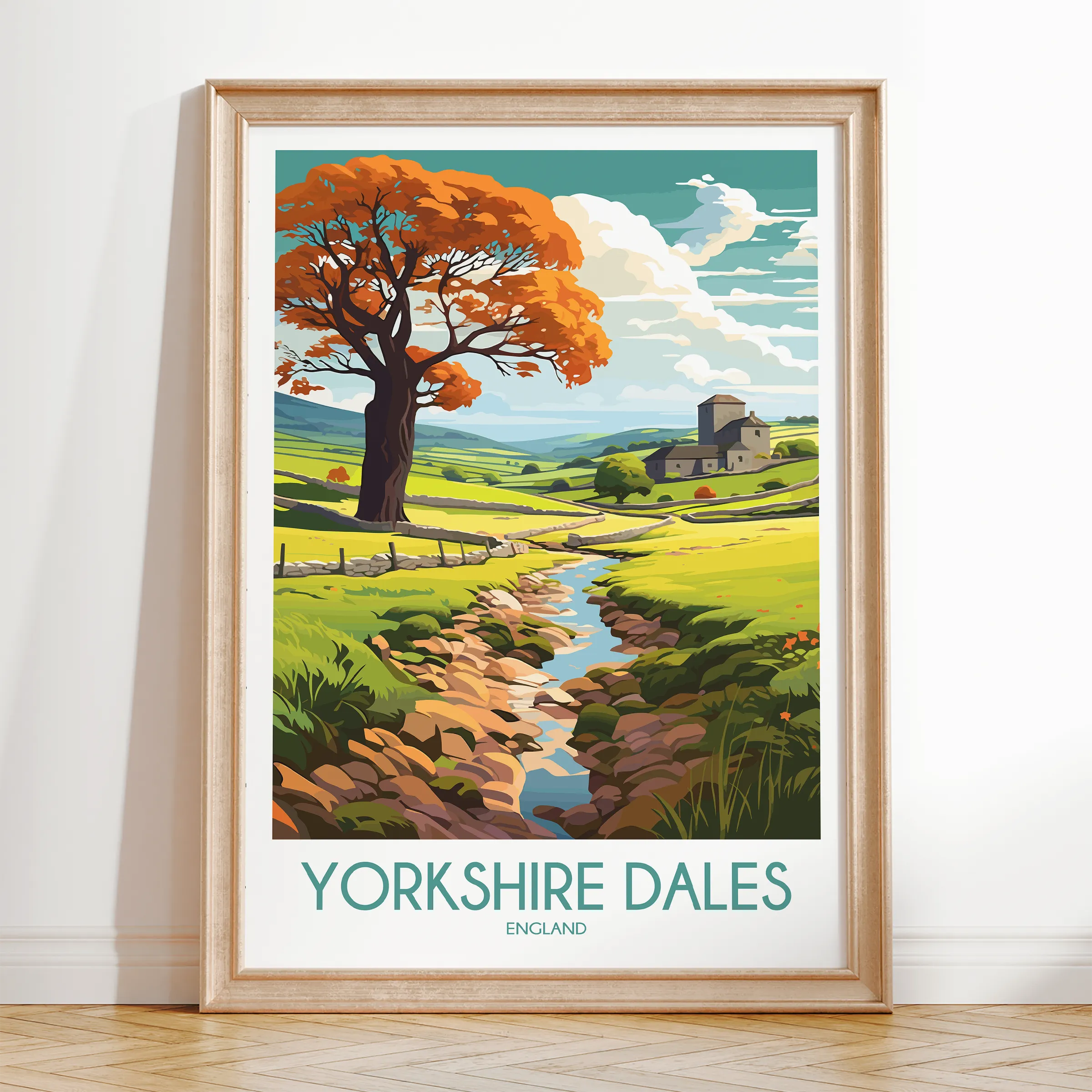 Yorkshire Dales Vintage Style Print