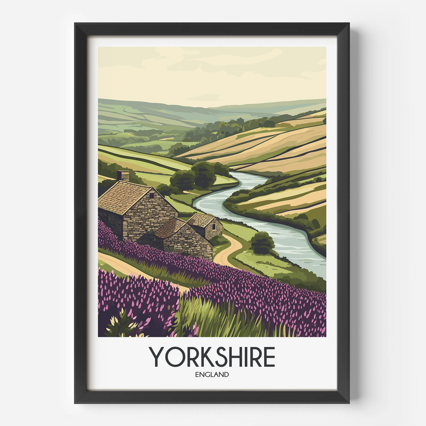 Yorkshire Modern Travel Poster