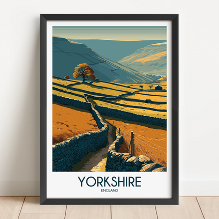 Yorkshire Retro Travel Illustration