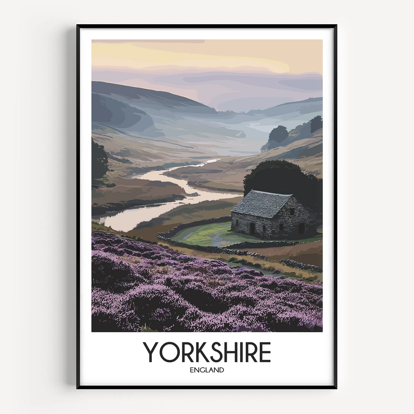 Yorkshire Retro Travel Illustration