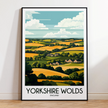 Yorkshire Wolds Modern Travel Poster