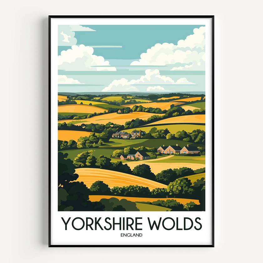 Yorkshire Wolds Souvenir Poster Print
