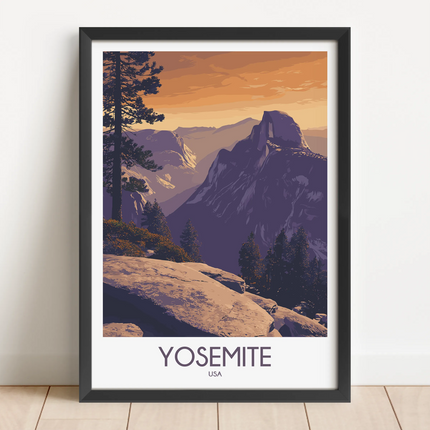 Yosemite Modern Travel Poster