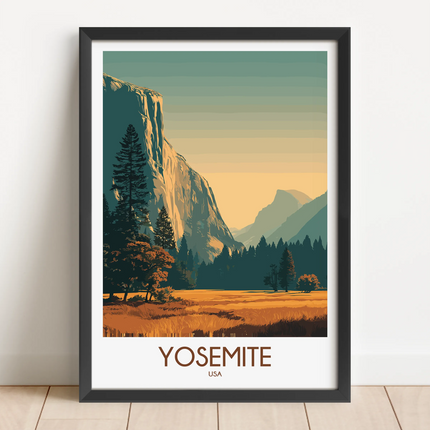 Yosemite Modern Travel Poster