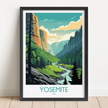 Yosemite Retro Travel Illustration
