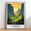 Yosemite Retro Travel Illustration