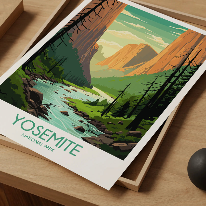 Yosemite Vintage Style Print