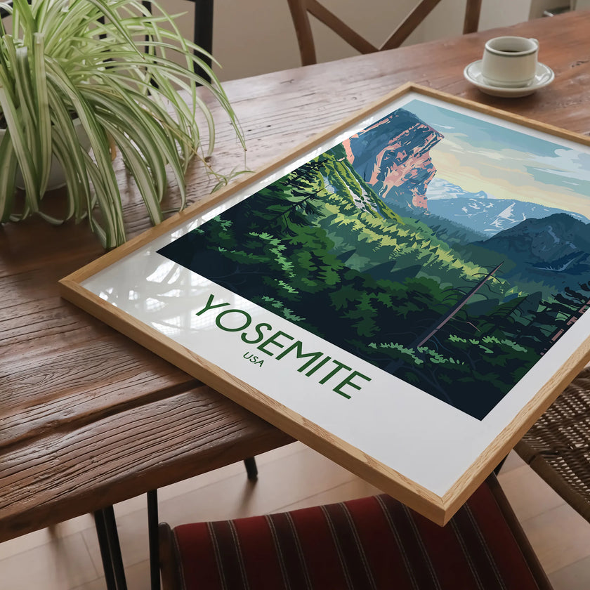 Yosemite Vintage Style Print